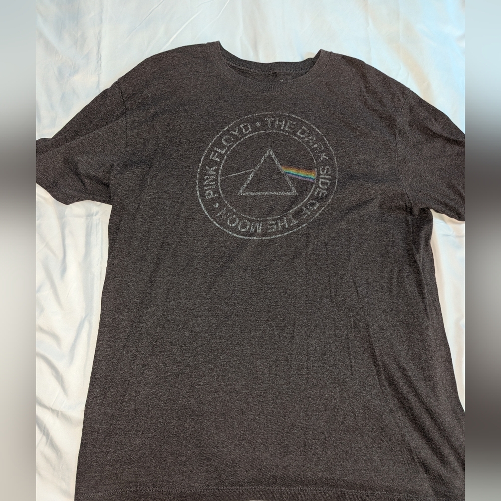 Vintage Style Men's XL Pink Floyd "Dark Side Of The Moon" Gray T-shirt